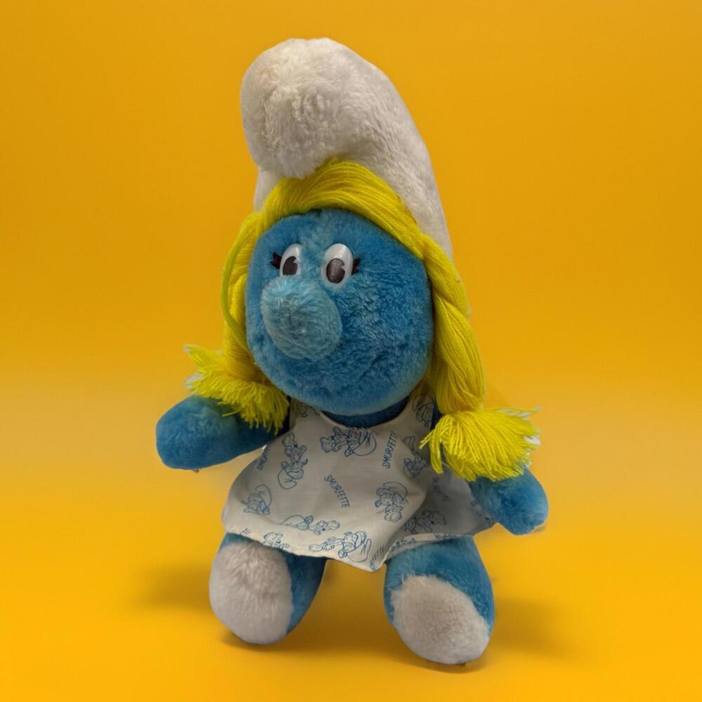 Smurfette Plush Bean Toy Vintage Smurfs Ganz Bros See Pictures